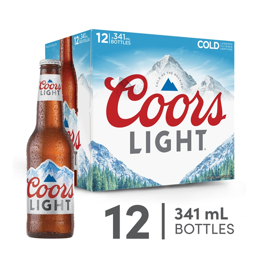 COORS LIGHT 12 X Bottle 341 ml 