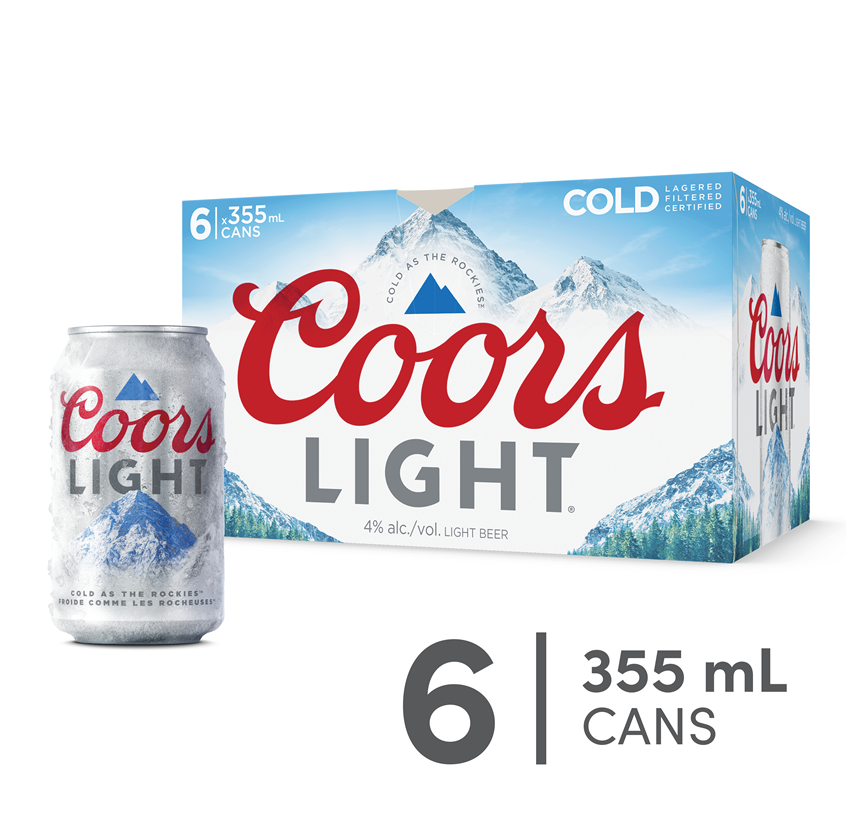 COORS LIGHT 6 X Can 355 ml 