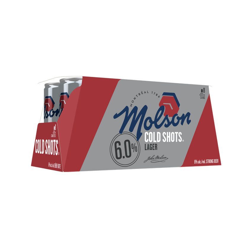 MOLSON COLD SHOTS 8 X Can 222 ml 