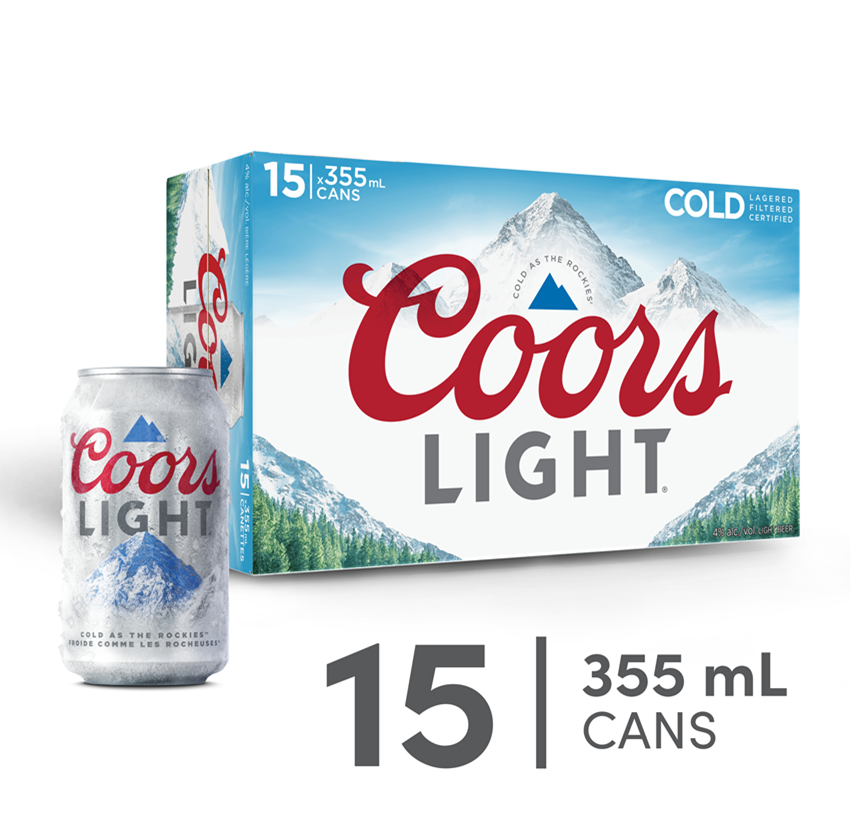 COORS LIGHT 15 X Can 355 ml 