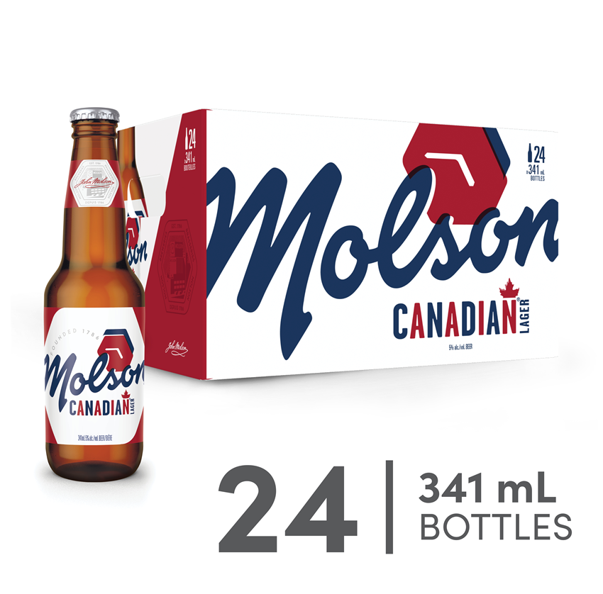 MOLSON CANADIAN 24 X Bottle 341 ml 