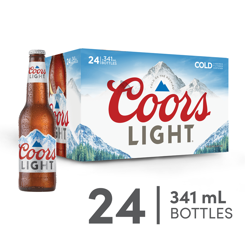 COORS LIGHT 24 X Bottle 341 ml 