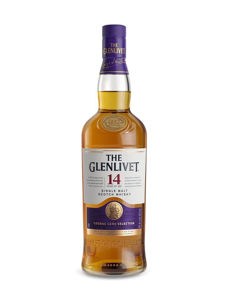 The Glenlivet 14 Year Old Single Malt Scotch Whisky - 750 ml bottle
