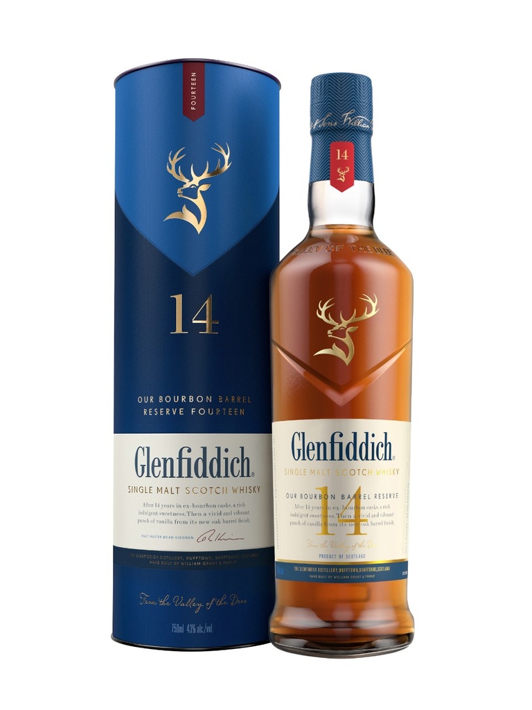 Glenfiddich 14 Year Old Bourbon Barrel Reserve - 750 ml bottle