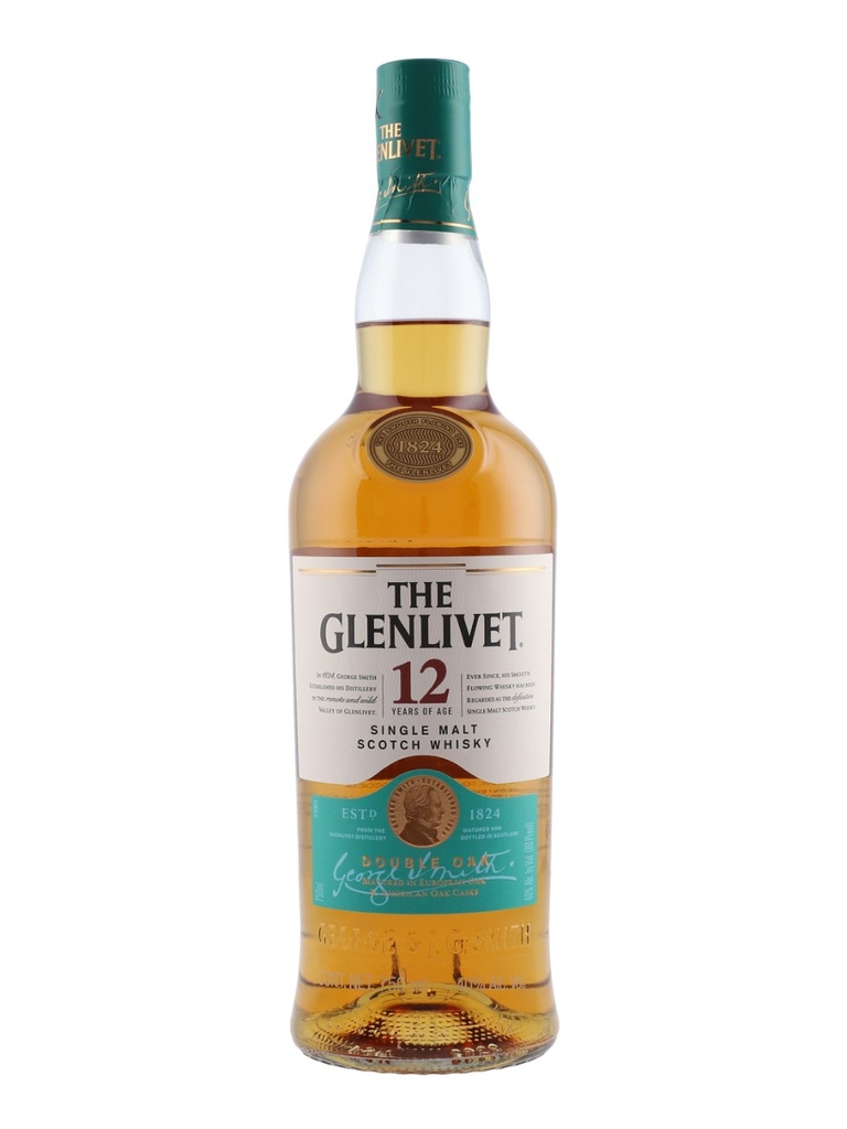 The Glenlivet 12 Year Old Single Malt Scotch Whisky - 750 ml bottle