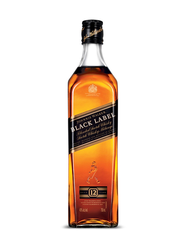 Johnnie Walker Black Label Scotch Whisky - 750 ml bottle