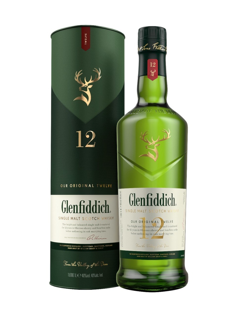 Glenfiddich 12 Year Old Single Malt Scotch Whisky - 1140 ml bottle