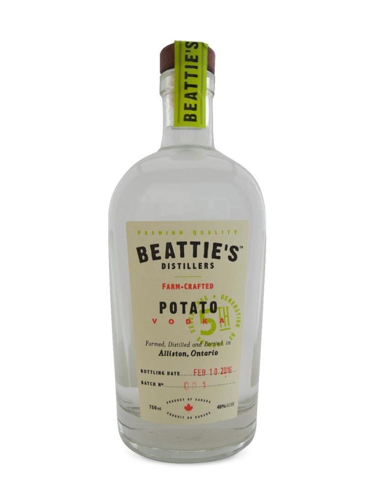Beatties Distillers Farm Crafted Potato Vodka - 750 ml bottle