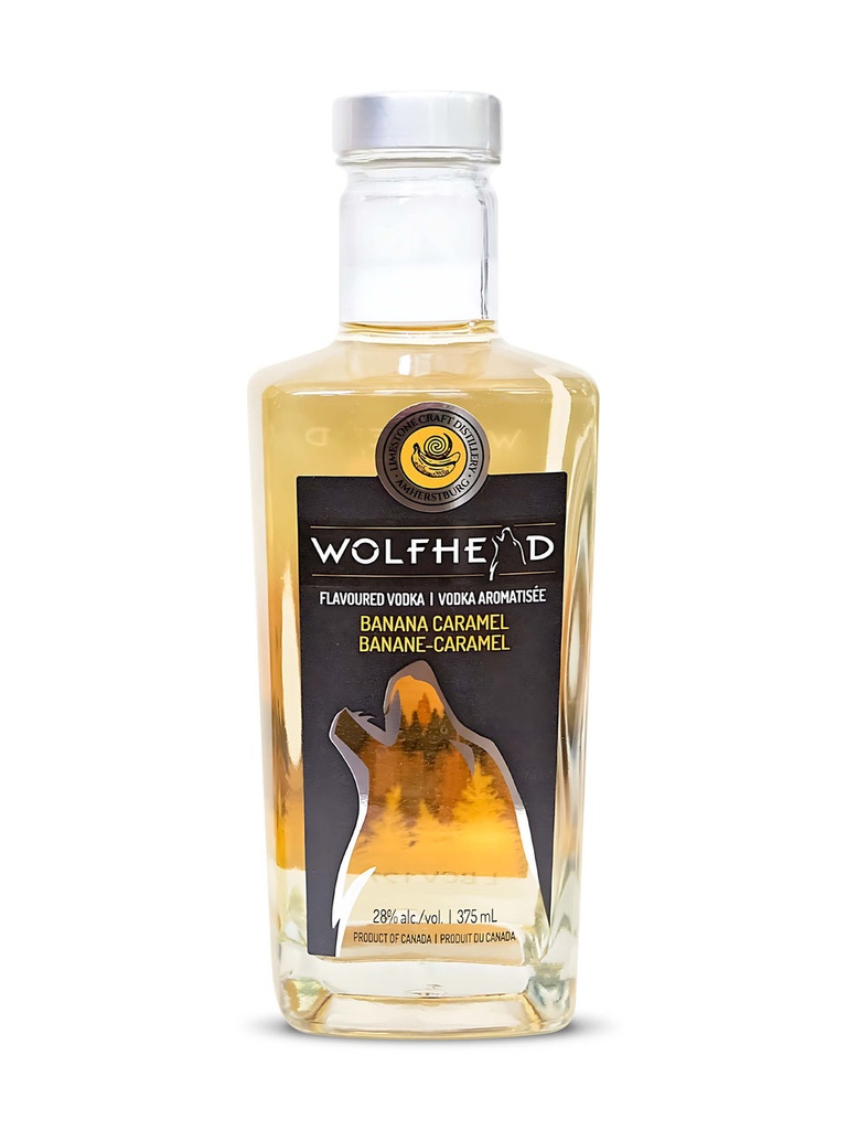 Wolfhead Banana Caramel Vodka - 375 ml bottle