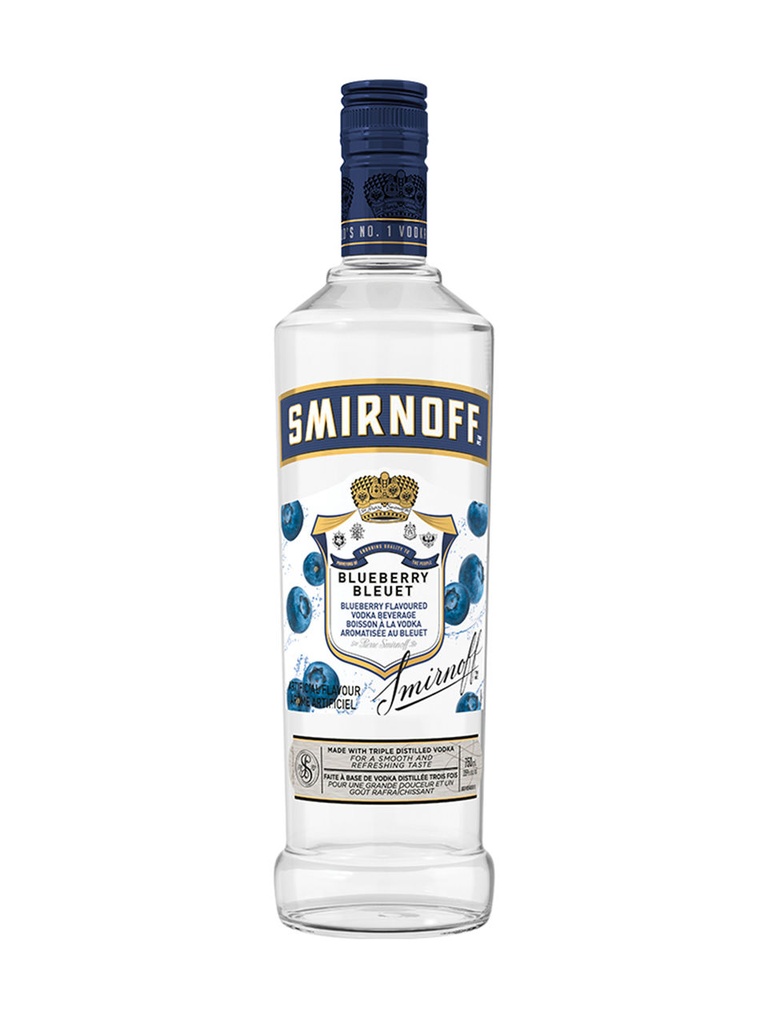Smirnoff Blueberry Flavoured Vodka - 750 ml bottle