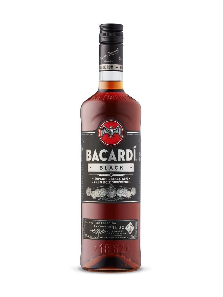 Bacardi Black Rum - 750 ml bottle