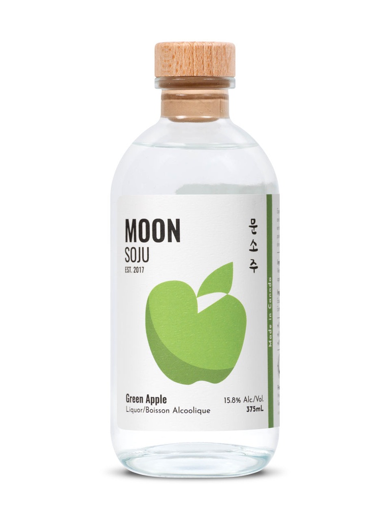 Moon Soju Green Apple - 375 ml bottle