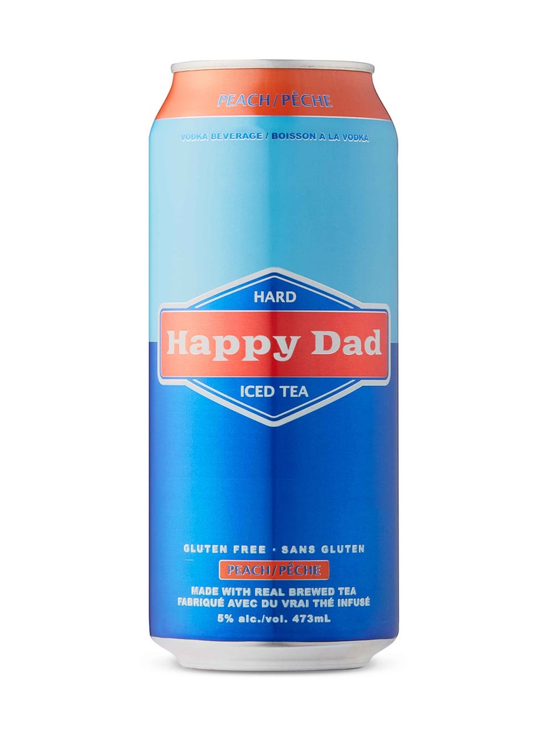Happy Dad Hard Iced Tea Peach - 473 ml can