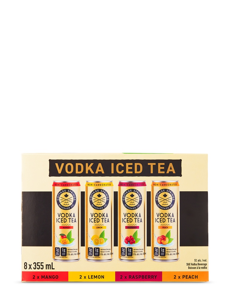 Cottage Springs Vodka Iced Tea Mixed 8 Pack - 8 x 355 ml can