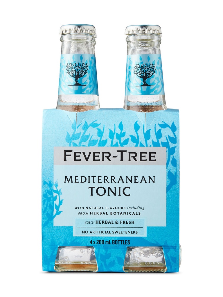 Fever-Tree Mediterranean Tonic - 4 x 200 ml bottle