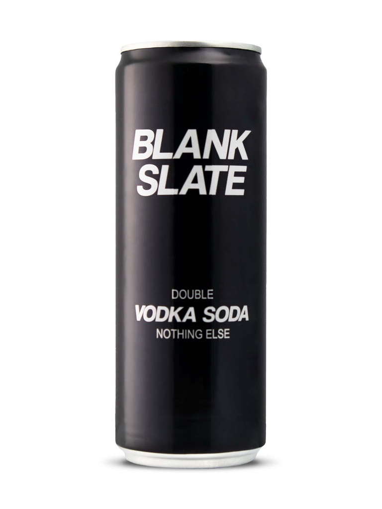 Blank Slate Double Vodka Soda - 355 ml can