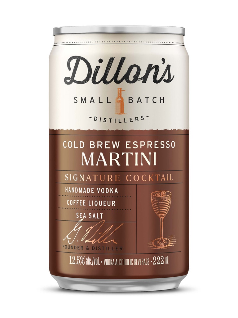 Dillon's Cold Brew Espresso Martini - 222 ml can