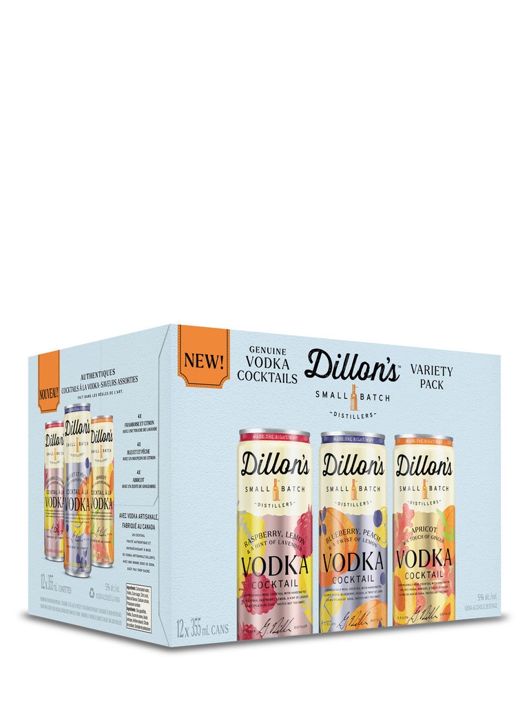 Dillon's Vodka Cocktail Variety Pack - 12 x 355 ml can