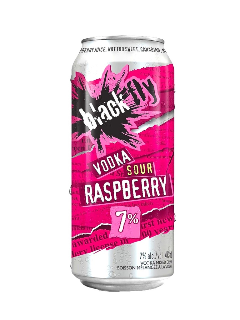 Black Fly Vodka Sour Raspberry - 473 ml can