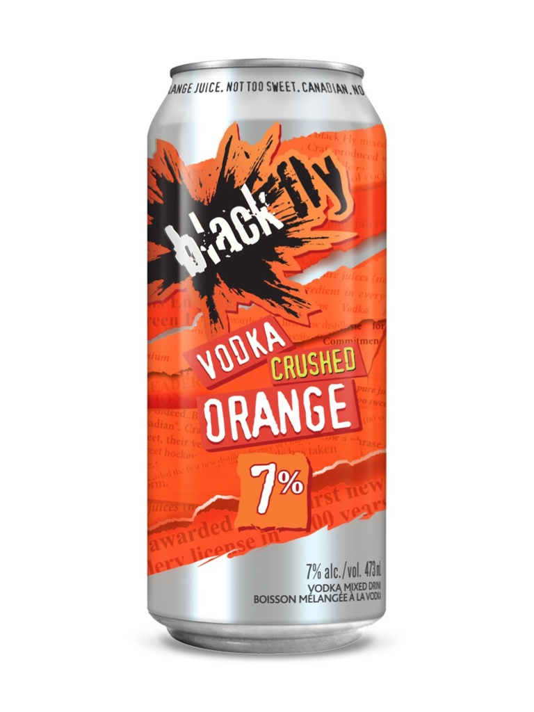 Black Fly Vodka Crushed Orange - 473 ml can