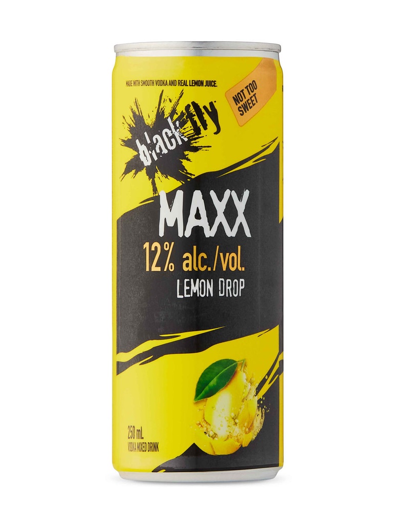 Blackfly Maxx Vodka Lemon Drop - 250 ml can