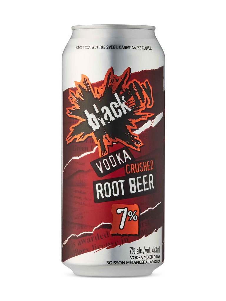 Black Fly Vodka Crushed Root Beer - 473 ml can