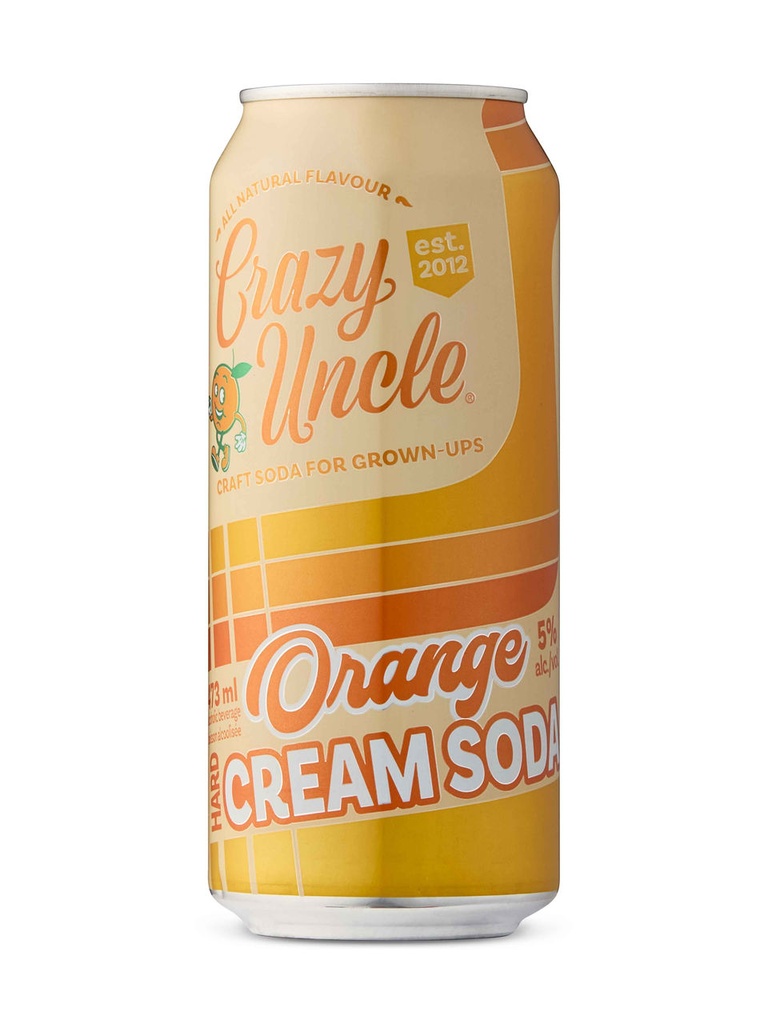 Crazy Uncle Orange Cream Soda - 473 ml can