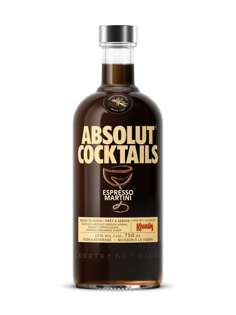 Absolut Cocktail Espresso Martini - 750 ml bottle