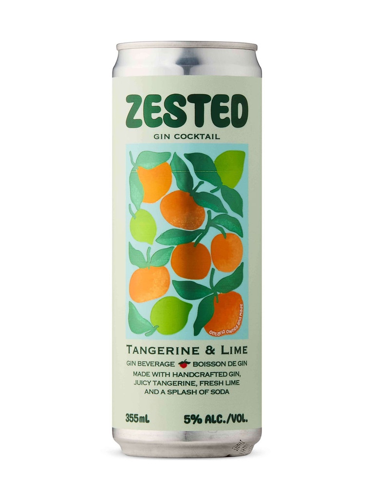 Zested Tangerine & Lime - 355 ml can
