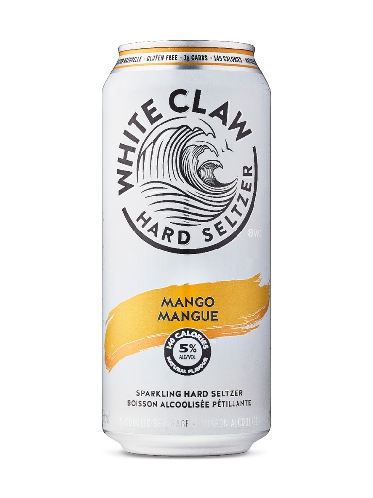 White Claw Hard Seltzer Mango - 473 ml can