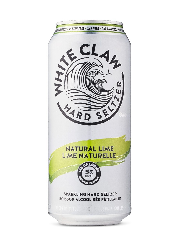 White Claw Hard Seltzer Natural Lime - 473 ml can