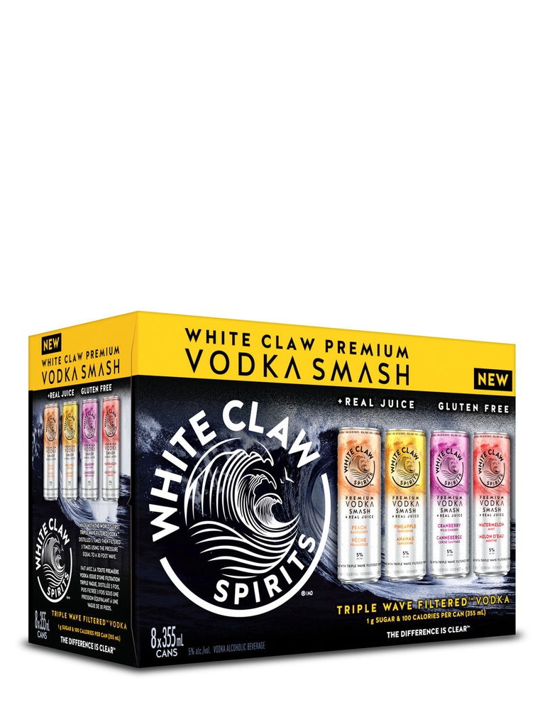 White Claw Vodka Smash 8 Pack - 8 x 355 ml can