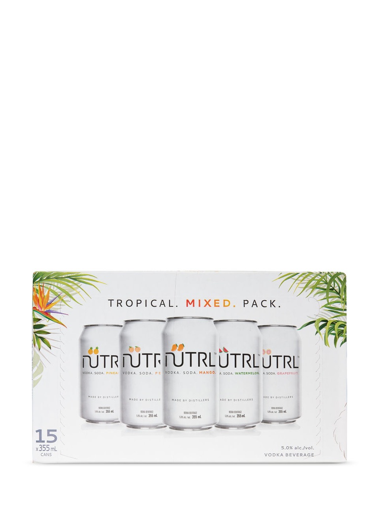 Nutrl Vodka Soda Tropical Mixed Pack - 15 x 355 ml can