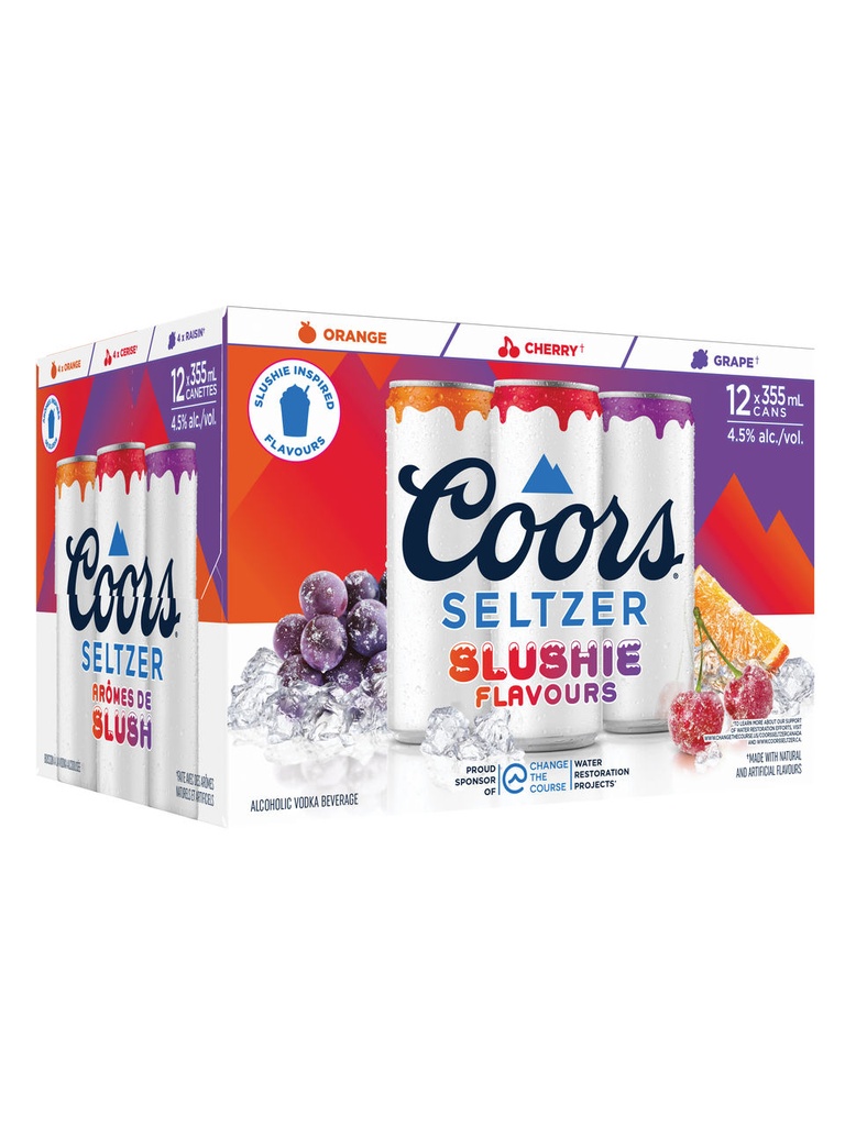 Coors Seltzer Slushie Flavour Pack - 12 x 355 ml can