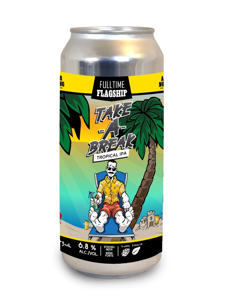 All or Nothing Brewhouse Take a Break Tropical Double IPA - 473 ml can