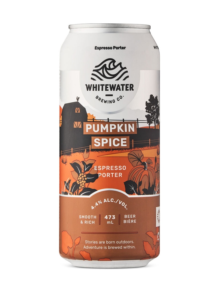 Whitewater Brewing Co Dark Roast Pumpkin Spice Espresso Porter - 473 ml can
