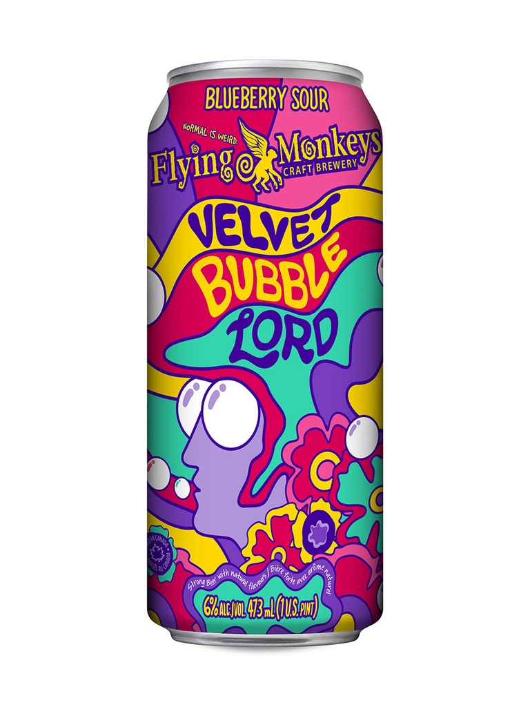 Flying Monkeys Velvet Bubble Lord Blueberry Sour - 473 ml can