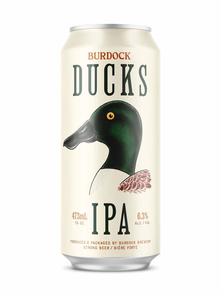 Burdock Brewery Ducks IPA - 473 ml can