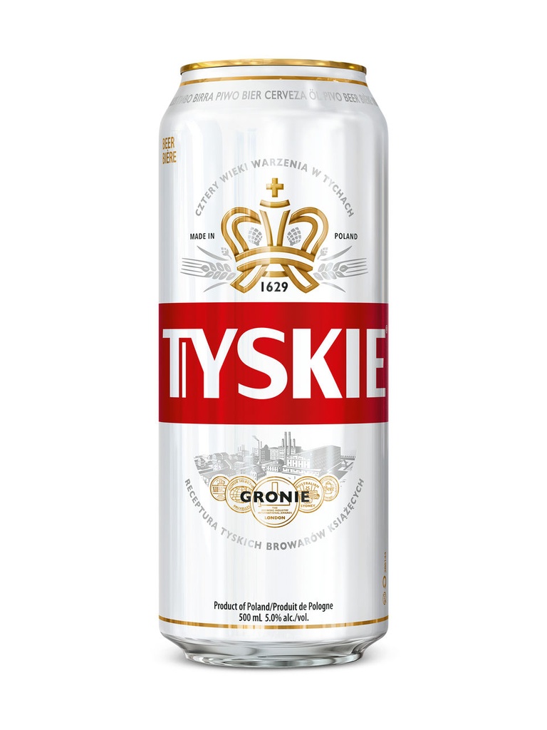 Tyskie Beer - 500 ml can