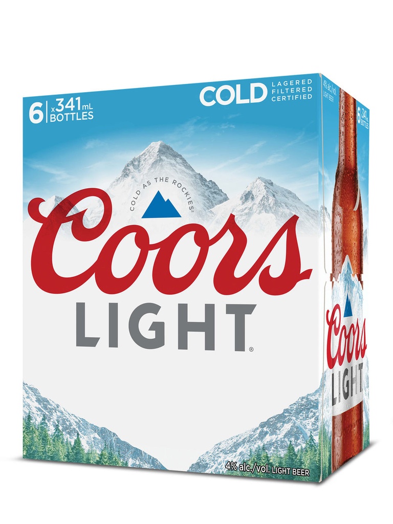 Coors Light - 6 x 341 ml bottle