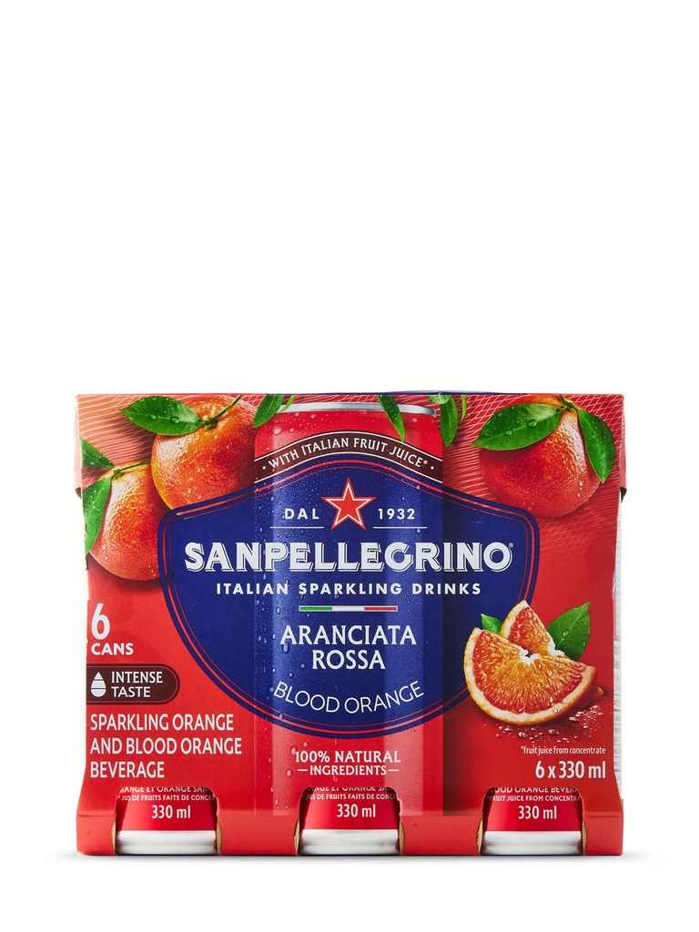 San Pellegrino Blood Orange - 6 x 330 ml can