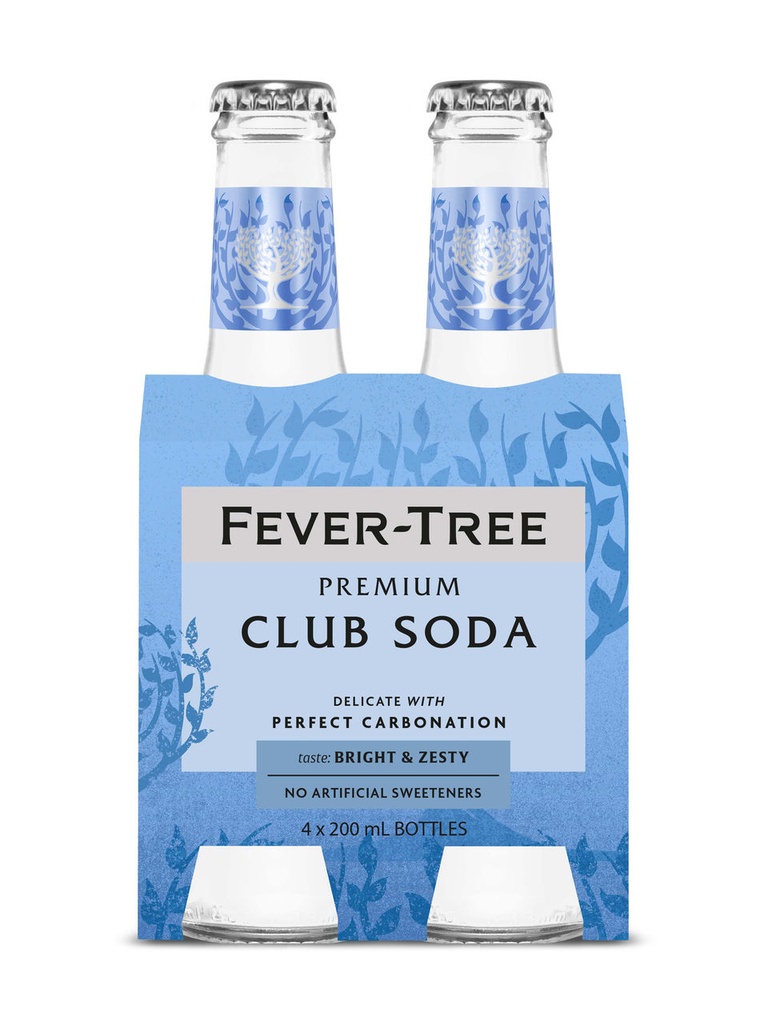 Fever-Tree Club Soda 4x200mL - 4 x 200 ml bottle