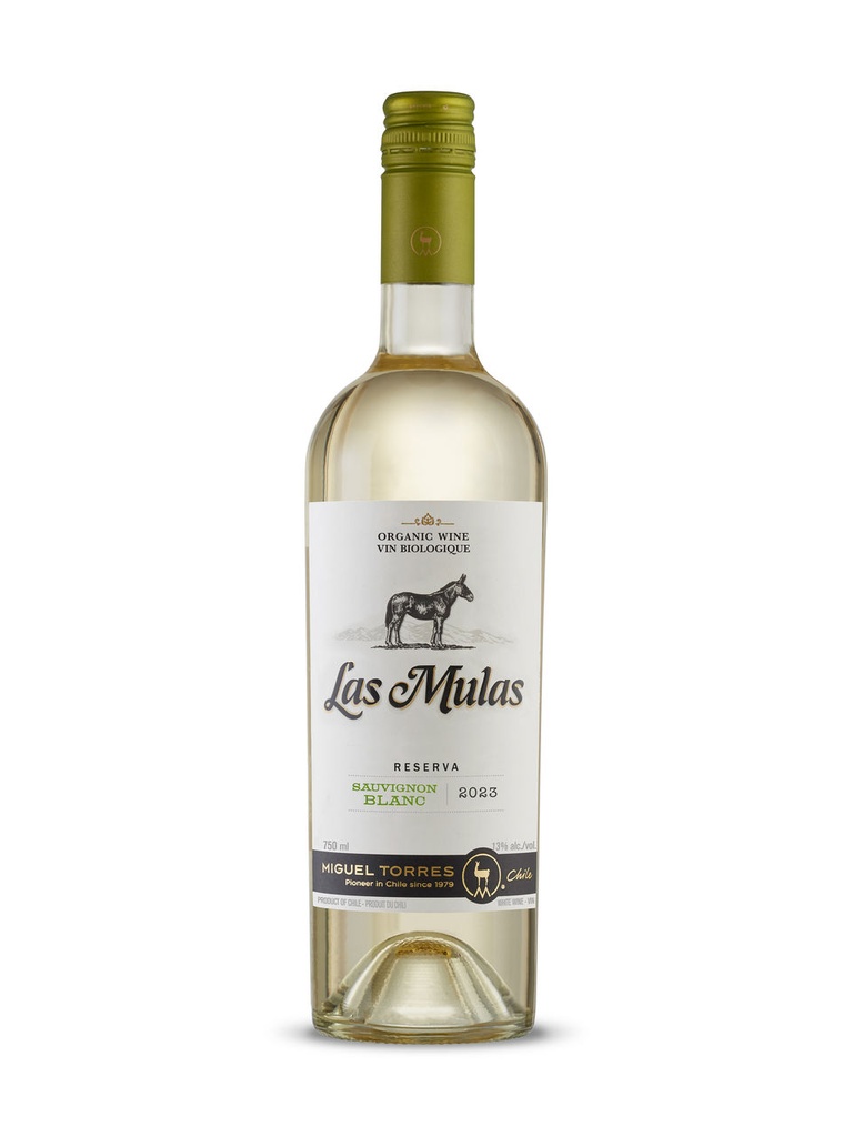 Las Mulas Sauvignon Blanc Reserva Organic - 750 ml bottle