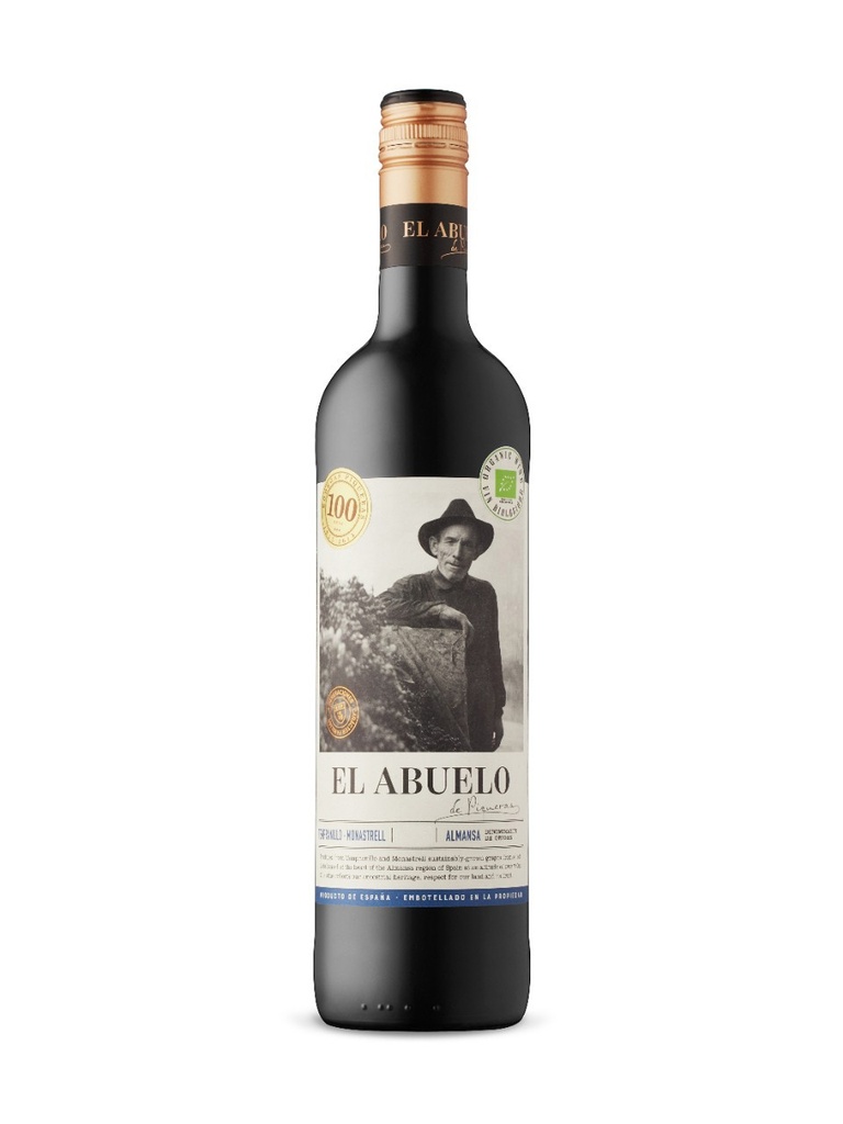 El Abuelo Organic Tempranillo Monastrell, Almansa DO - 750 ml bottle