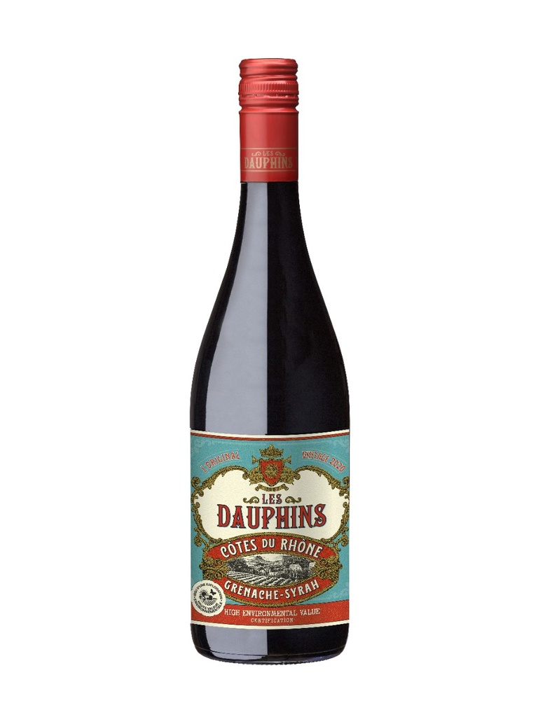 Les Dauphins CdRhone Reserve Red AOC - 750 ml bottle