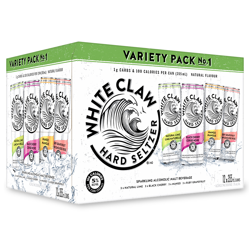 WHITE CLAW HARD SELTZER VARIETY PACK 12 X Can 355 ml 