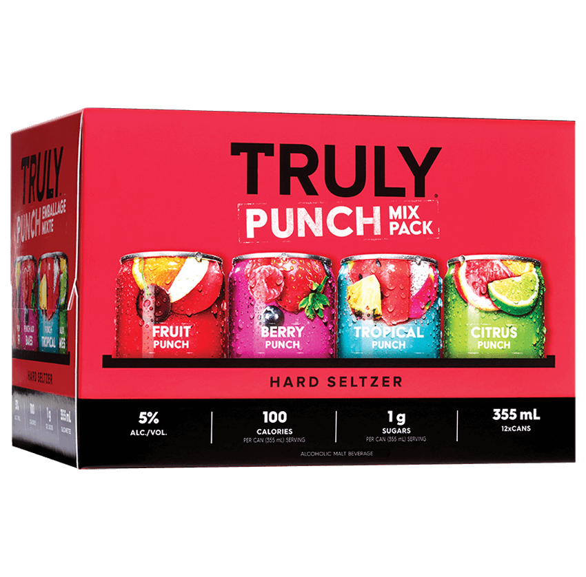 TRULY HARD SELTZER PUNCH VARIETY PACK 12 X Can 355 ml 
