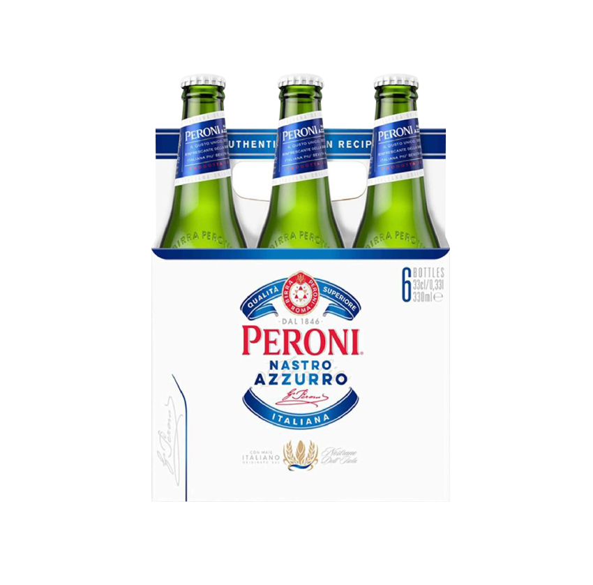 PERONI NASTRO AZZURRO 6 X Bottle 330 ml 