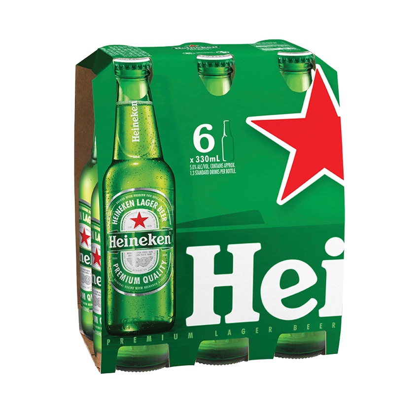 HEINEKEN NV 6 X Bottle 330 ml 