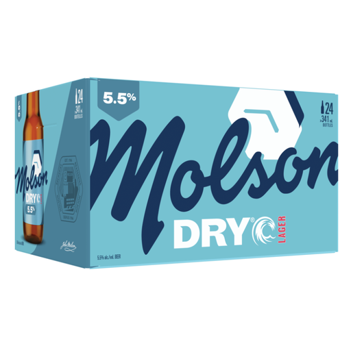 MOLSON DRY 24 X Bottle 341 ml 